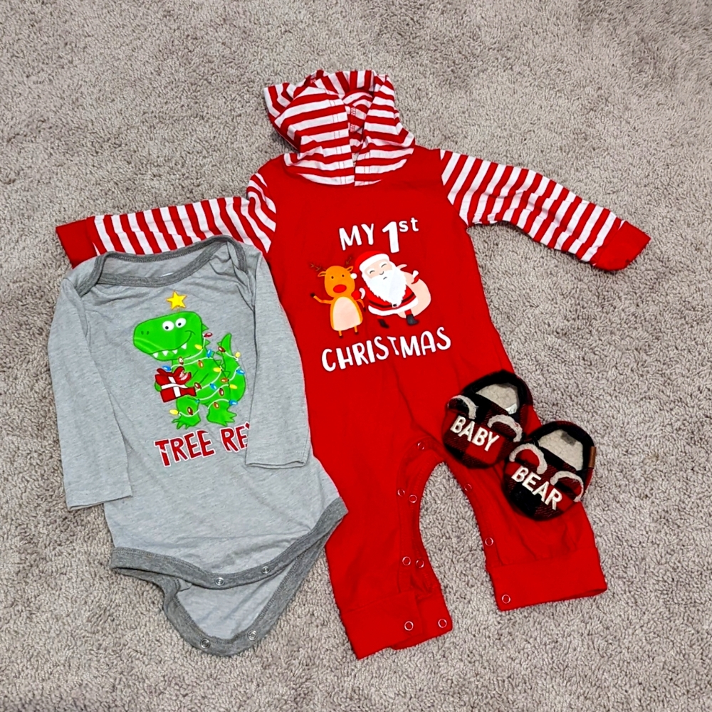 Baby's First Christmas Bundle sz 12 Months
